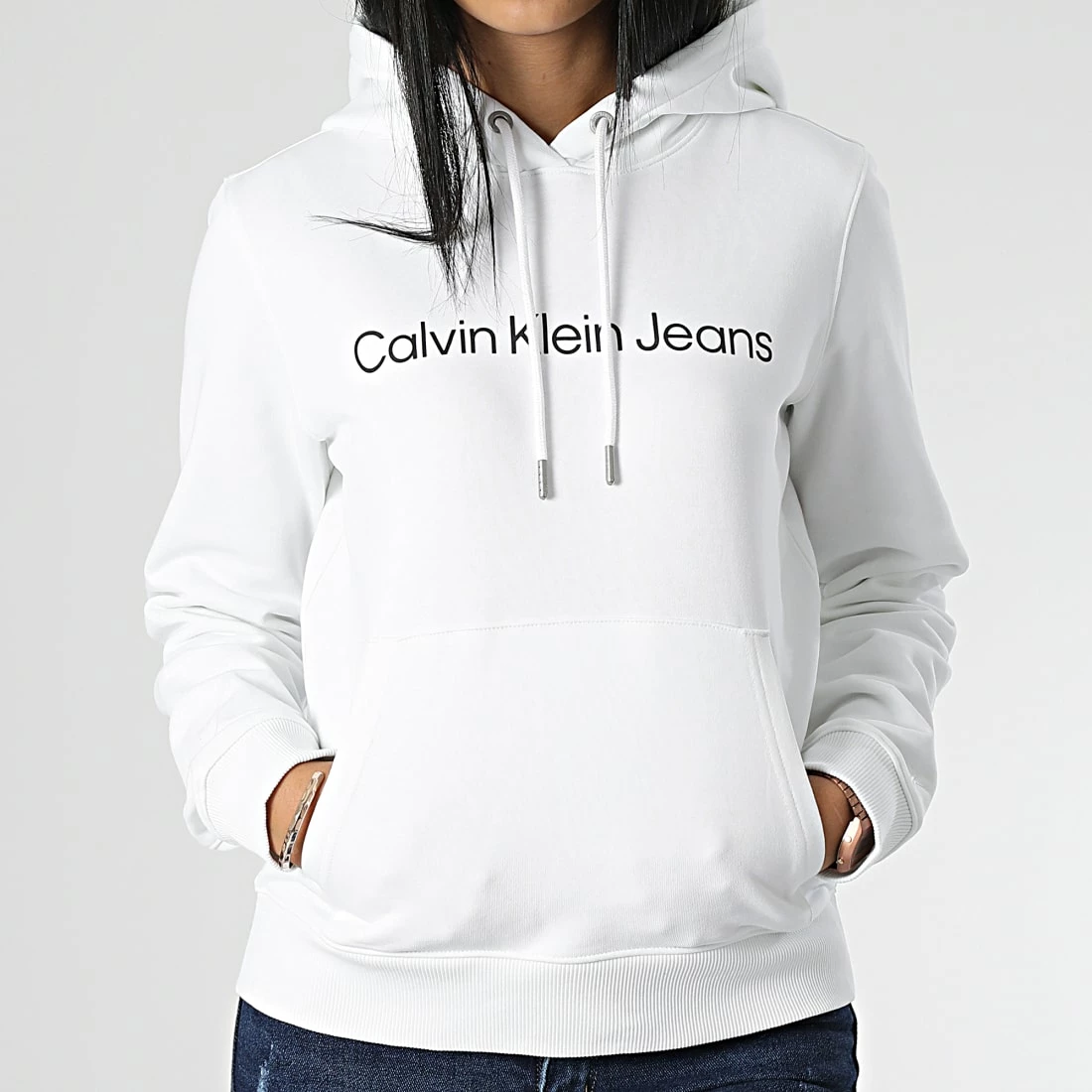 Meilleure affaire 💯 Sweat Capuche Femme 0254 Blanc de Calvin Klein 🎉 1 Meilleure affaire 💯 Sweat Capuche Femme 0254 Blanc de Calvin Klein 🎉