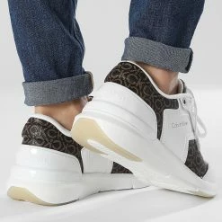 Remise 🌟 Baskets Femme Flexi Runner Lace Up 1216 White Brown Mono de Calvin Klein 🥰 -Calvin Klein Soldes Magasin calvin klein 344469 HW0HW01216 0K4 20221115T135224 04