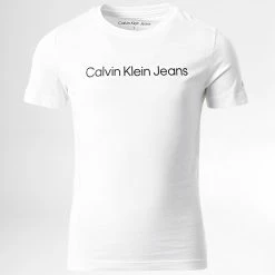 Bon marché 😉 Lot De 2 Tee 👕 Shirts Enfant 1531 Blanc Noir de Calvin Klein ✨ -Calvin Klein Soldes Magasin calvin klein 344514 IB0IB01531 0GJ 20221028T123406 03