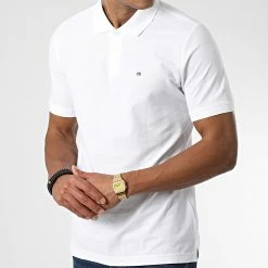Meilleure affaire 😉 Polo Manches Courtes Logo Refined Pique 2964 Beige Clair de Calvin Klein 💯