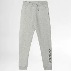 Meilleur prix 👏 Pantalon Jogging Enfant Institutional Logo 0954 Gris Chiné de Calvin Klein 🎉