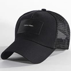 Remise ❤️ Casquette Trucker Patch 9928 Noir de Calvin Klein ⌛
