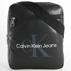 Meilleure vente 💯 Sacoche Monogram Soft Reporter 0203 Noir de Calvin Klein 🥰