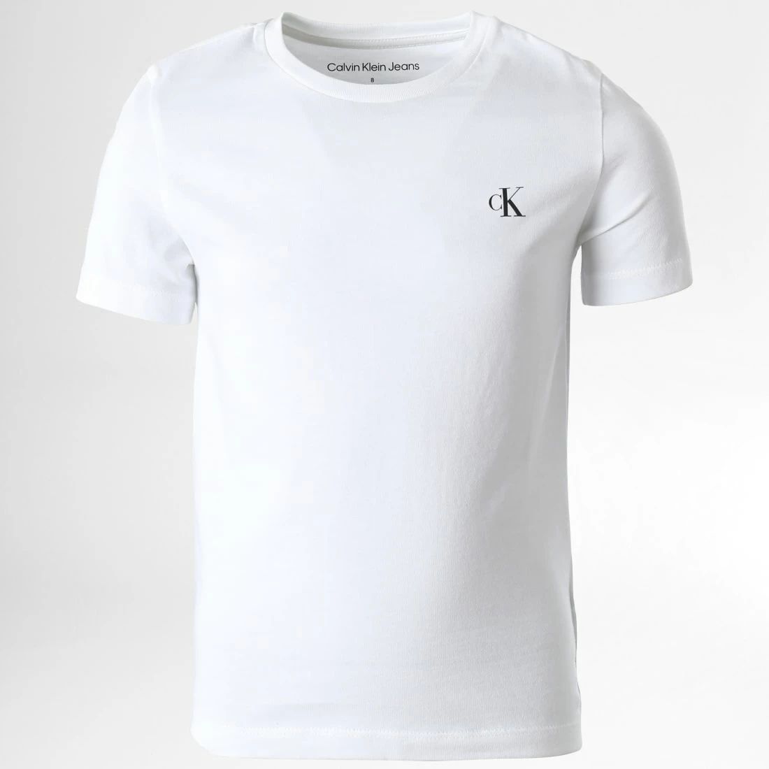 Sortie 💯 Lot De 2 Tee 👚 Shirts Enfant 1093 Blanc Gris Chiné de Calvin Klein 👍 4 Sortie 💯 Lot De 2 Tee 👚 Shirts Enfant 1093 Blanc Gris Chiné de Calvin Klein 👍 – Image 4