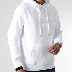 Acheter 🔔 Sweat Capuche 0805 Blanc de Calvin Klein 🤩 -Calvin Klein Soldes Magasin calvin klein 345375 J30J320805 0K6 20221025T155317 03