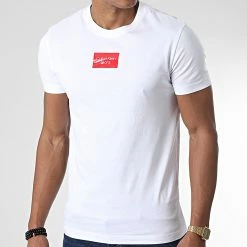 Grosses soldes 💯 Tee 👚 Shirt Small Center Box 2510 Blanc de Calvin Klein 💯