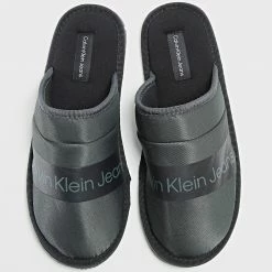 Nouveau 😀 Chaussons 0528 Vert Foncé de Calvin Klein 😀