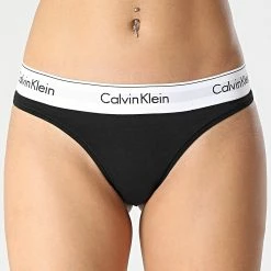 Meilleure vente 🥰 String Femme QF5981E Noir de Calvin Klein 😉