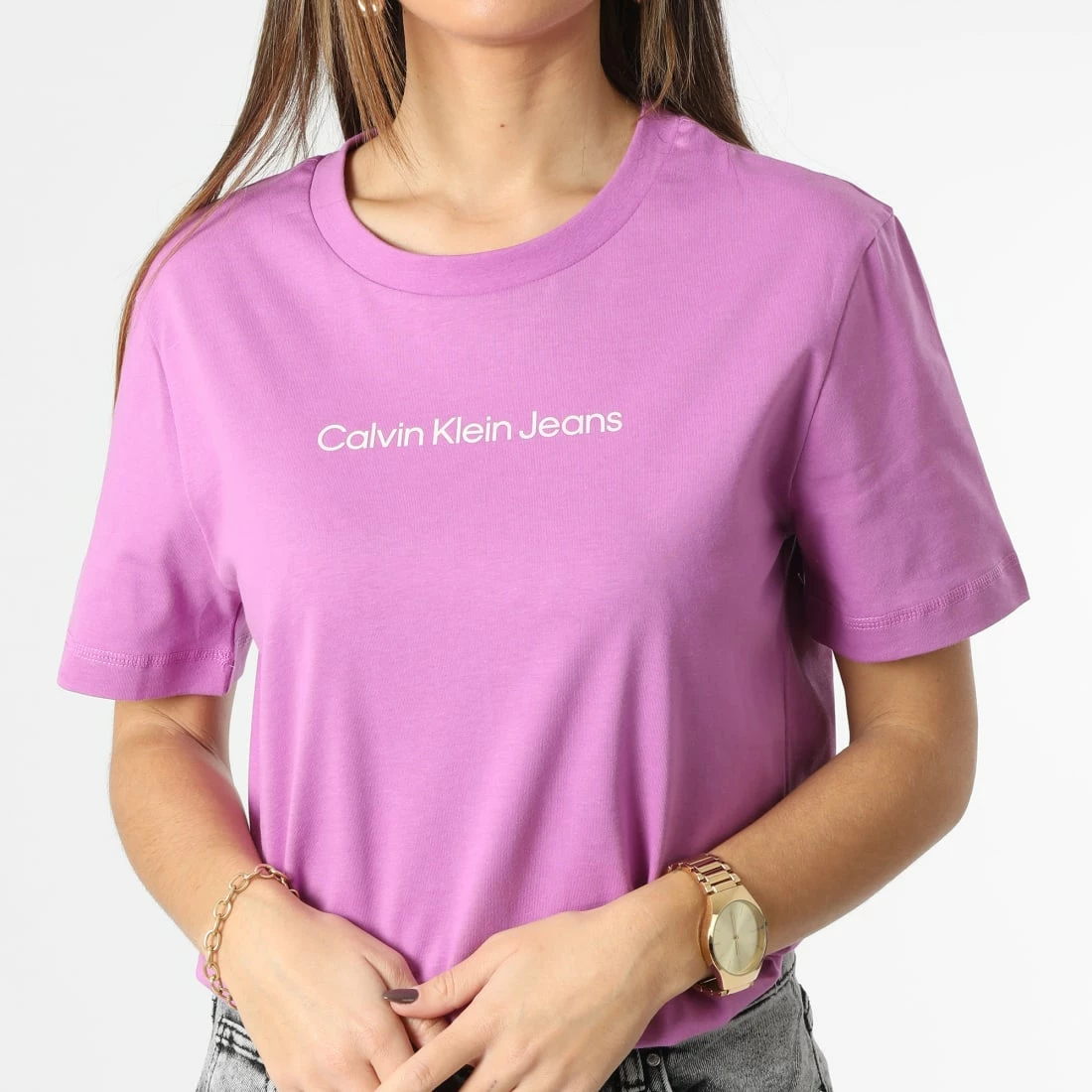Bon marché 👏 Tee 👕 Shirt Femme 0284 Rose de Calvin Klein ⌛ 1 Bon marché 👏 Tee 👕 Shirt Femme 0284 Rose de Calvin Klein ⌛