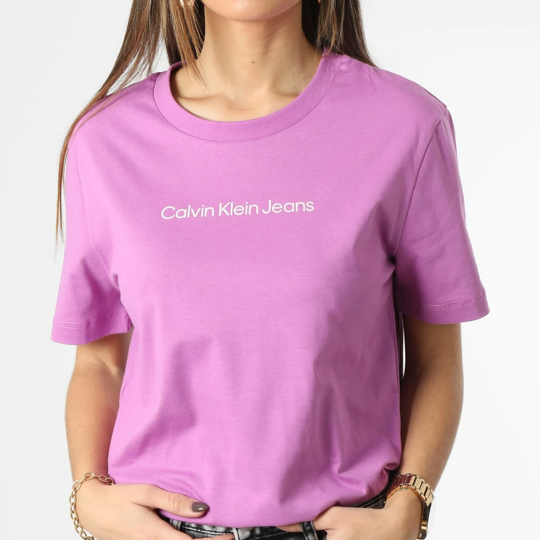 Bon marché 👏 Tee 👕 Shirt Femme 0284 Rose de Calvin Klein ⌛ 3 Bon marché 👏 Tee 👕 Shirt Femme 0284 Rose de Calvin Klein ⌛ – Image 3