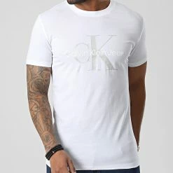De gros 👏 Tee 👕 Shirt 0806 Blanc de Calvin Klein 😀 -Calvin Klein Soldes Magasin calvin klein 345709 J30J320806 0K6 20221104T144127 03