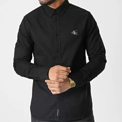 Coupon ✨ Chemise Manches Longues Shrunken Badge 1989 Noir de Calvin Klein 🛒 -Calvin Klein Soldes Magasin calvin klein 345710 J30J321989 BEH 20221104T145516 03