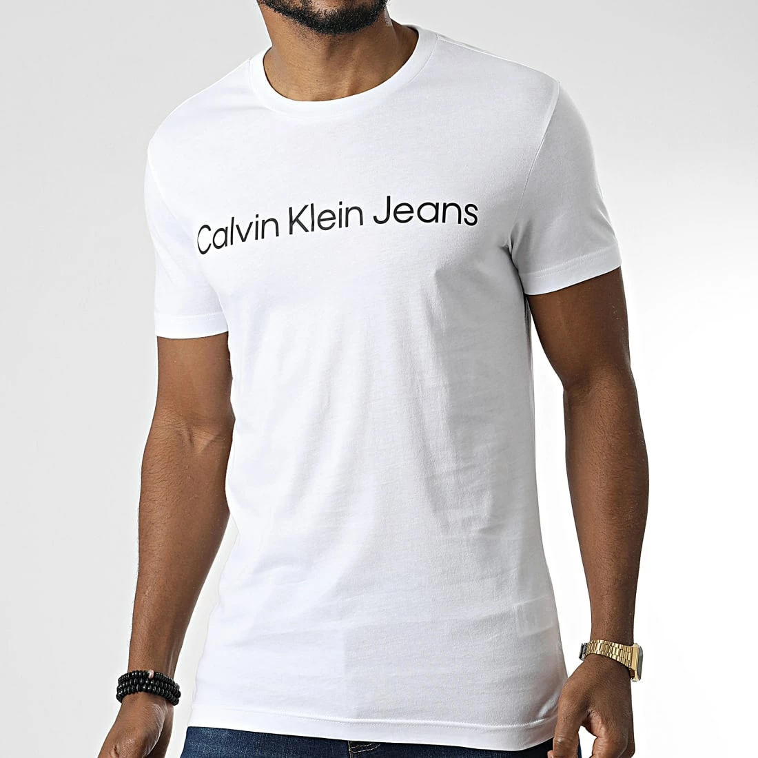 Meilleure vente 😍 Tee 👚 Shirt Institutional 2552 Blanc de Calvin Klein 🛒 1 Meilleure vente 😍 Tee 👚 Shirt Institutional 2552 Blanc de Calvin Klein 🛒