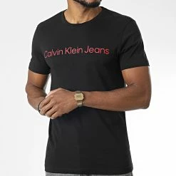 Top 10 ❤️ Tee 👚 Shirt Institutional 2552 Noir de Calvin Klein 👍 -Calvin Klein Soldes Magasin calvin klein 346149 J30J322552 0GM 20221031T145821 03