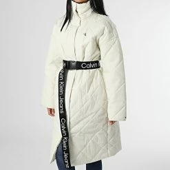 Offres 👍 Doudoune Longue Femme 0334 Beige de Calvin Klein 👍 -Calvin Klein Soldes Magasin calvin klein 346212 J20J220334 YBI 20221108T141028 03