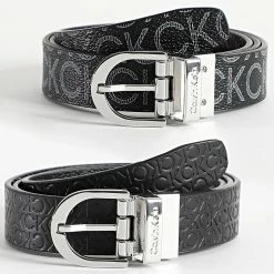 De gros 👏 Ceinture Réversible Femme CK Must Buckle 9981 Noir de Calvin Klein 🧨