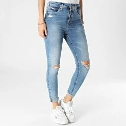 Offres 🎁 Jean Super Skinny Femme 9508 Bleu Denim de Calvin Klein ⌛ -Calvin Klein Soldes Magasin calvin klein 346982 J20J219508 1AA 20221110T150158 03