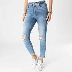 Offres 🎁 Jean Super Skinny Femme 9508 Bleu Denim de Calvin Klein ⌛ -Calvin Klein Soldes Magasin calvin klein 346982 J20J219508 1AA 20221110T150159 04