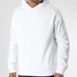 Nouveau 🎁 Sweat Capuche Logo Tape 0753 Blanc de Calvin Klein 🛒