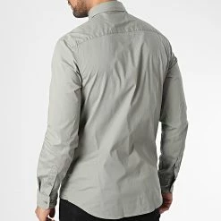 Sortie 😉 Chemise Manches Longues Stretch Poplin 0856 Gris Souris de Calvin Klein 😍 -Calvin Klein Soldes Magasin calvin klein 347045 K10K110856 CHH 20221110T150900 04