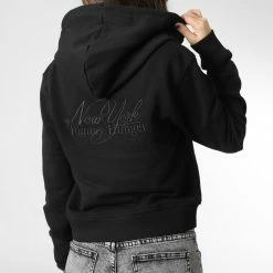 Budget 🎁 Sweat Capuche Femme Reg Short 7174 Noir de Calvin Klein 🔔 -Calvin Klein Soldes Magasin calvin klein 347090 WW0WW37174 BDS 20221121T154825 04