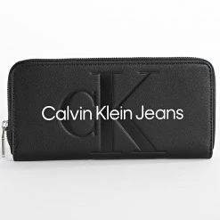Acheter 🧨 Portefeuille Femme Sculpted 0358 Noir de Calvin Klein 🎉