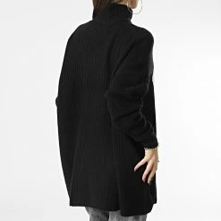 Budget 🧨 Pull Col Roulé Femme Oversized CK Sweater 0440 Noir de Calvin Klein 🧨 -Calvin Klein Soldes Magasin calvin klein 347270 J20J220440 BEH 20221118T155518 04