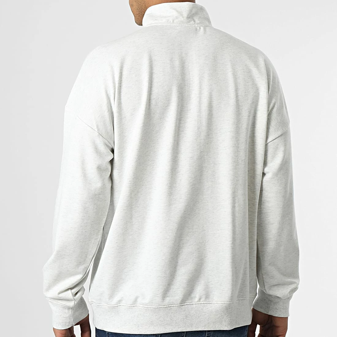 Meilleure vente 🤩 Sweat Col Zippé NM2299E Beige Clair Chiné de Calvin Klein 🛒 4 Meilleure vente 🤩 Sweat Col Zippé NM2299E Beige Clair Chiné de Calvin Klein 🛒 – Image 4