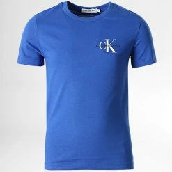 Acheter ⌛ Tee 👚 Shirt Enfant Chest Monogram 1231 Blanc de Calvin Klein ⭐