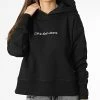 Budget 🥰 Sweat Capuche Femme Shrunken Institutional 0430 Noir de Calvin Klein 👍