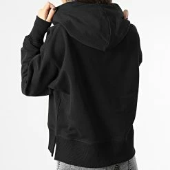 Budget 🥰 Sweat Capuche Femme Shrunken Institutional 0430 Noir de Calvin Klein 👍 -Calvin Klein Soldes Magasin calvin klein 347413 J20J220430 BEH 20221114T155945 04