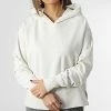 Meilleur prix 🥰 Sweat Capuche Femme Shrunken Institutional 0430 Blanc de Calvin Klein 🌟