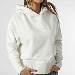 Meilleur prix 🥰 Sweat Capuche Femme Shrunken Institutional 0430 Blanc de Calvin Klein 🌟 -Calvin Klein Soldes Magasin calvin klein 347414 J20J220430 YBI 20221114T122639 03