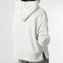 Meilleur prix 🥰 Sweat Capuche Femme Shrunken Institutional 0430 Blanc de Calvin Klein 🌟 -Calvin Klein Soldes Magasin calvin klein 347414 J20J220430 YBI 20221114T122640 04