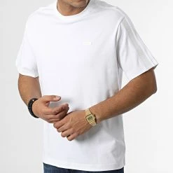 Promo 💯 Tee 👚 Shirt A Bandes Logo Tape Comfort 0814 Blanc de Calvin Klein ✔️ -Calvin Klein Soldes Magasin calvin klein 347433 K10K110814 YAF 20221114T140336 03