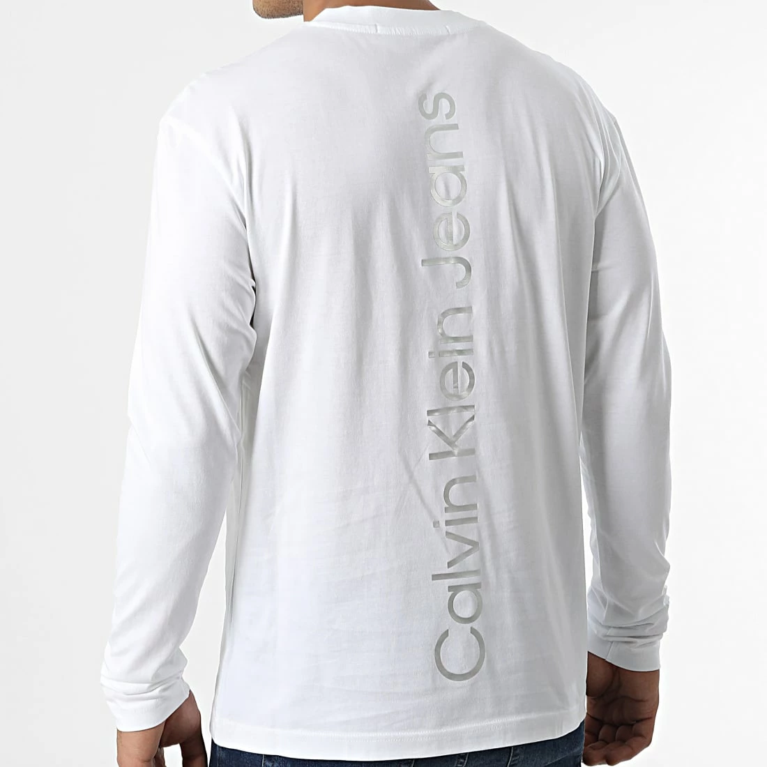 Meilleure vente 🎁 Tee 👕 Shirt 2512 Blanc Argenté de Calvin Klein 👍 1 Meilleure vente 🎁 Tee 👕 Shirt 2512 Blanc Argenté de Calvin Klein 👍