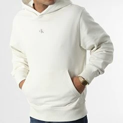 Top 10 👍 Sweat Capuche Micro Monologo 2535 Beige de Calvin Klein 👍 -Calvin Klein Soldes Magasin calvin klein 347770 J30J322535 YBI 20221114T141603 03