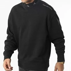 Promo ✔️ Sweat Col Cheminée 2538 Noir de Calvin Klein ⭐