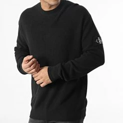 Bon marché 🤩 Pull 2619 Noir de Calvin Klein 😀 -Calvin Klein Soldes Magasin calvin klein 347776 J30J322619 BEH 20221114T141131 03