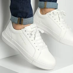 Coupon ✔️ Baskets Chunky Cuspole Monologo 0881 Eggshell Ghost Grey de Calvin Klein ✨