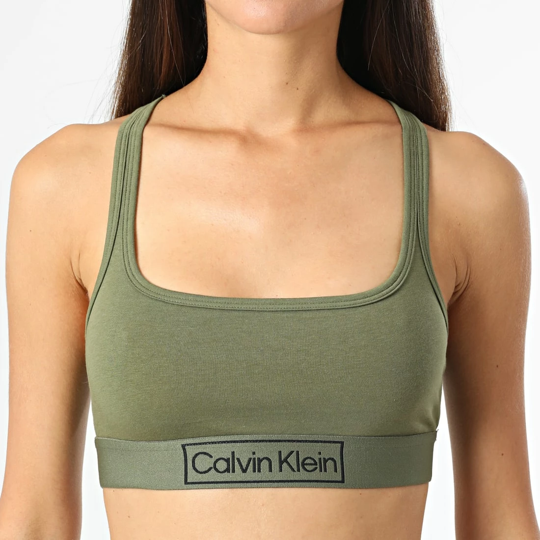 Budget 🛒 Brassière Femme QF6768E Vert Kaki de Calvin Klein ⭐ 1 Budget 🛒 Brassière Femme QF6768E Vert Kaki de Calvin Klein ⭐