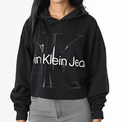 Sortie 😀 Sweat Capuche Crop Femme 8986 Noir de Calvin Klein 👍 6 Sortie 😀 Sweat Capuche Crop Femme 8986 Noir de Calvin Klein 👍 -Calvin Klein Soldes Magasin none 333499 J20J218986 BEH 20220905T154757 03